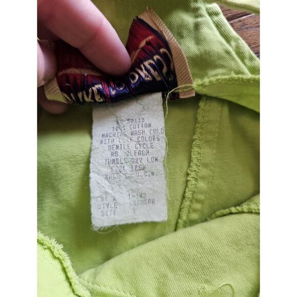 Dare To Dress Vintage Lime Green Shift Dress Size 9 Y2K Made in USA - Picture 5 of 15